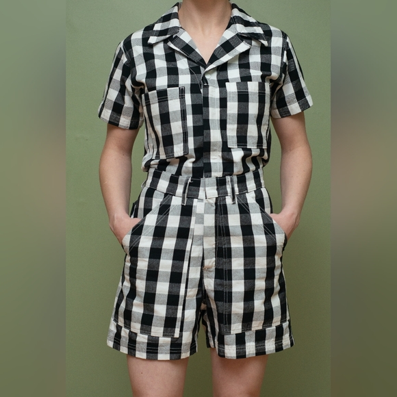 Big Bud Press Pants & Jumpsuits Big Bud Press Jumpsuit Size Xtra Small Blackwhite Gingham